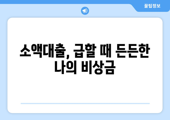 소액대출 완벽 가이드| 특징, 신청 절차, 활용법 | 소액대출, 비상금, 신용대출, 대출 정보