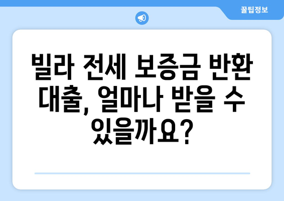 빌라 전세 보증금 반환 대출, 이율과 한도 비교 분석 | 최저 금리, 조건, 주의사항