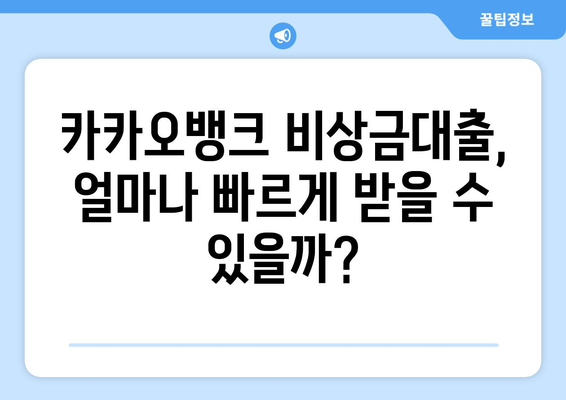 카카오 비상금대출 후기| 실제 이용자 경험 공유 | 카카오뱅크, 비상금, 대출 후기, 장단점