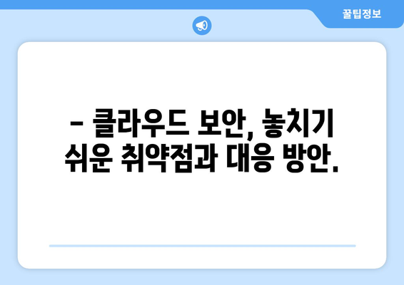 클라우드 컴퓨팅 보안 위험 관리| 핵심 전략 및 팁 | 클라우드 보안, 위험 분석, 데이터 보호, 컴플라이언스