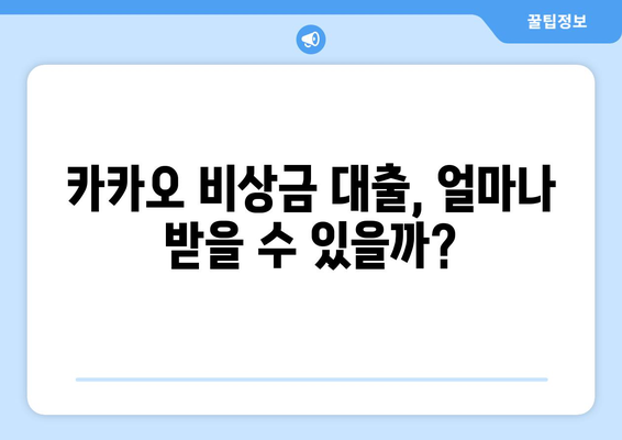 카카오 비상금 대출 후기| 사용 전 꼭 확인해야 할 5가지 | 카카오뱅크, 비상금 대출, 금리, 한도, 조건