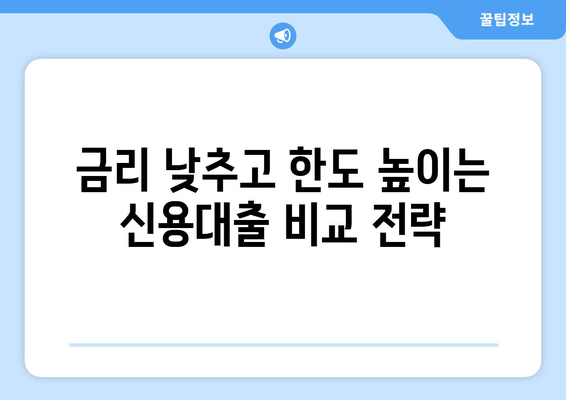 개인신용대출 최적화| 나에게 딱 맞는 대출, 금리와 한도 비교 팁 | 맞춤대출, 금리비교, 한도비교, 신용대출